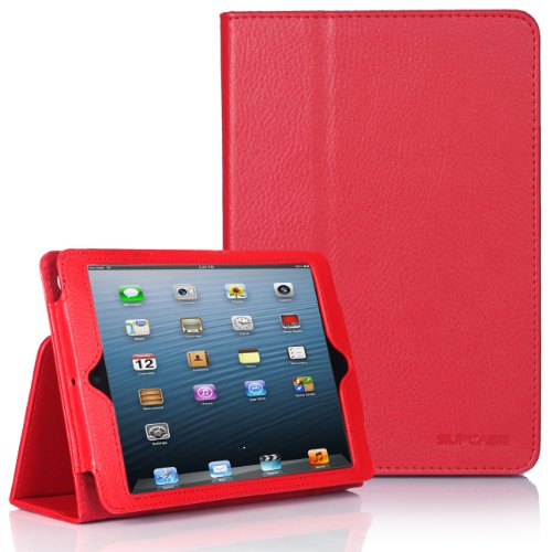0092145642993 - SUPCASE SLIM FIT FOLIO LEATHER CASE COVER FOR 7.9-INCH APPLE IPAD MINI, RED (MN-62A-RD)