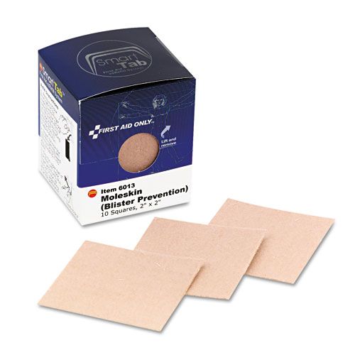 0092265060134 - MOLESKIN BLISTER PROTECTION 2 SQUARES 10 BOX 2 IN