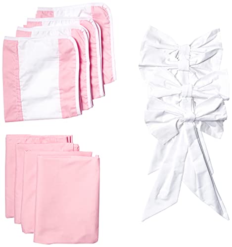 0009243575887 - BABY DOLL SWEET LODGE COLLECTION 12PIECE ROUND CRIB CURTAIN & DRAPE SET IN PINK