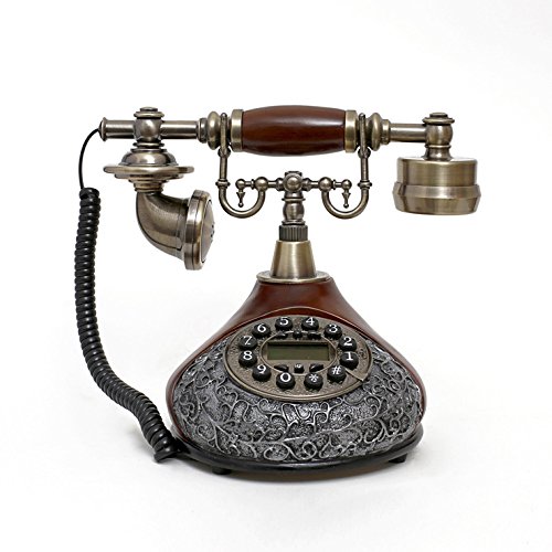 9243847459773 - ZWC EUROPEAN STYLE HOME ANTIQUE PHONE VINTAGE PHONE FASHION CREATIVE CUTE GIFTS WITHOUT BATTERY , BROWN