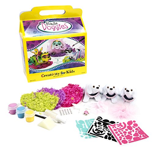 0092633303245 - CREATIVITY FOR KIDS HAUTE DOGGIES CRAFT KIT - MAKES 3 BOBBLE-HEAD DOGS - TEACHES BENEFICIAL SKILLS - FOR AGES 7 AND UP