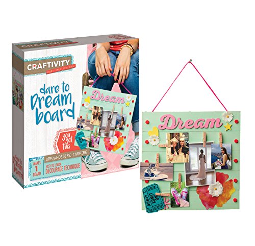 0092633305126 - CRAFTIVITY - DARE TO DREAM BOARD - COMPLETE CRAFT PROJECT KIT - COLLECT, CREATE, AND DISPLAY YOUR OWN VISION COLLAGE BOARD - AGES 12+