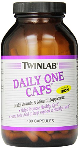 9274070863624 - TWINLAB DAILY ONE CAPS MULTI-VITAMIN AND MULTI-MINERALS WITHOUT IRON, 180 CAPSUL