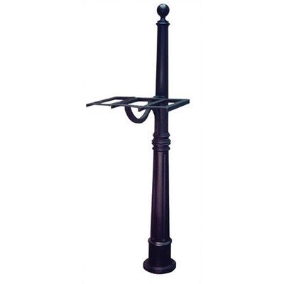 0092776122833 - ASHLAND MAILBOX POST WITH DUAL ARM AND BURIAL KIT FINISH: SWEDISH SILVER