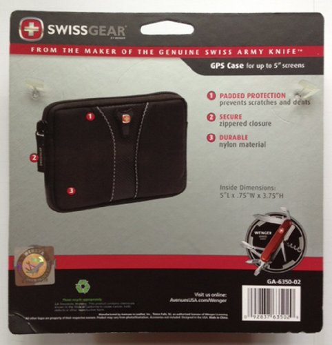 0092837635029 - SWISSGEAR WENGER GA-6350-02 SMALL GPS PROTECTIVE CASE - BLACK. FROM THE MAKER OF THE GENUINE SWISS ARMY KNIFE.