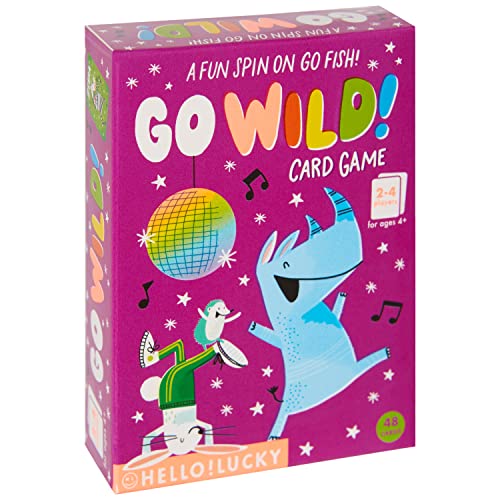 0009292884183 - C.R. GIBSON BCG2-25079 HELLO LUCKY WILD ANIMALS GO FISH CARD GAME FOR KIDS, MULTICOLOR, 48 CARDS