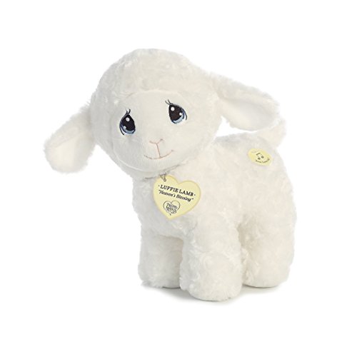 0092943157262 - AURORA AW15726 PRECIOUS MOMENTS LUFFIE LAMB WIND-UP MUSICAL JESUS LOVES ME, WHITE