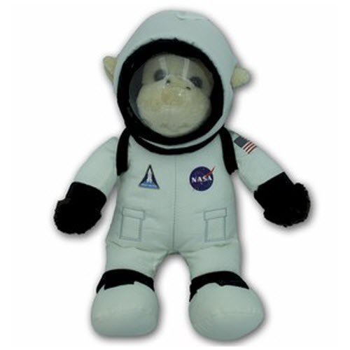0092943199064 - AURORA NASA MISSION CREW STUFFED MONKEY - WHITE