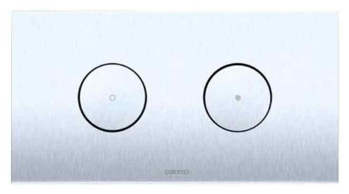 9311440400185 - CAROMA 237010C DUAL FLUSH ROUND BUTTONS WITH PLATE CHROME