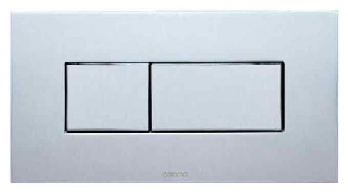 9311440400284 - CAROMA 237020C INVISI SERIES II METAL RECTANGULAR DUAL FLUSH PLATE AND BUTTONS, CHROME