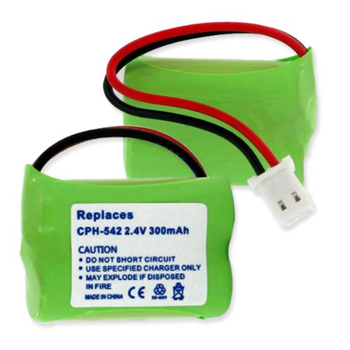 0009322542106 - 300MA, 2.4V REPLACEMENT NI-MH BATTERY FOR VTECH LS6195-5 CORDLESS PHONES - EMPIRE SCIENTIFIC #CPH-542