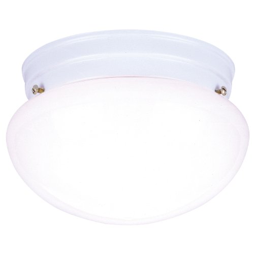 0009326513300 - WESTINGHOUSE 6661100 TWO-LIGHT FLUSH-MOUNT INTERIOR CEILING FIXTURE, WHITE FINISH WITH WHITE GLASS
