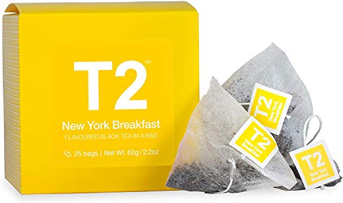 9330462121892 - T2 TEA NEW YORK BREAKFAST BLACK TEA, 25 TEABAGS IN BOX, VANILLA, CINNAMON, MAPLE FLAVORED BLACK TEA
