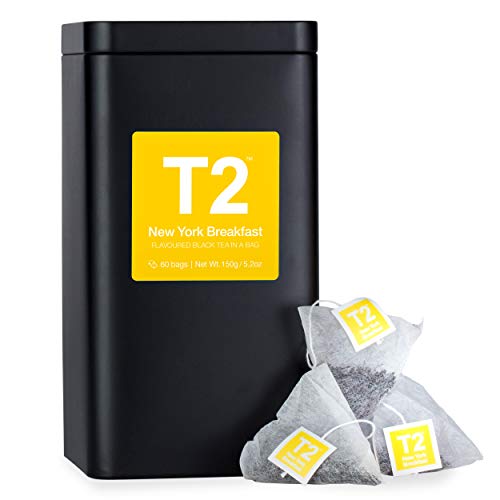 9330462122493 - T2 TEA - NEW YORK BREAKFAST BLACK TEA, BAGS IN A TEA CADDY 150G (5.2OZ), 60 TEA BAGS