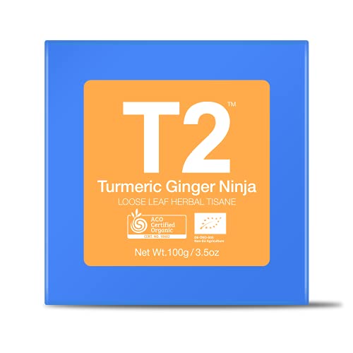 9330462162697 - T2 TEA ORGANIC TURMERIC GINGER NINJA, TURMERIC AND GINGER TEA IN GIFT CUBE 100 G, 1 X 100 G