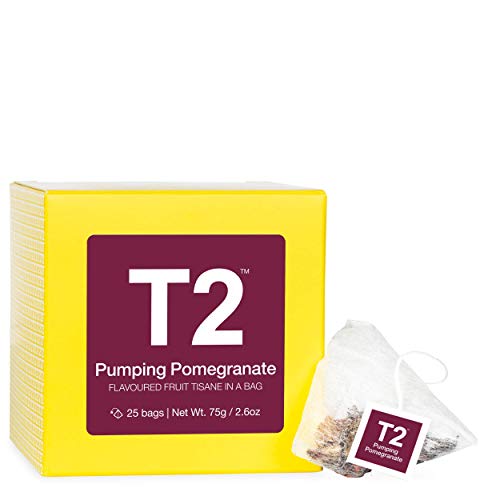 9330462162734 - T2 TEA PUMPING POMEGRANATE 25 TEABAGS IN BOX, SWEET, TANGY & MYSTICAL, 2.6 OUNCE