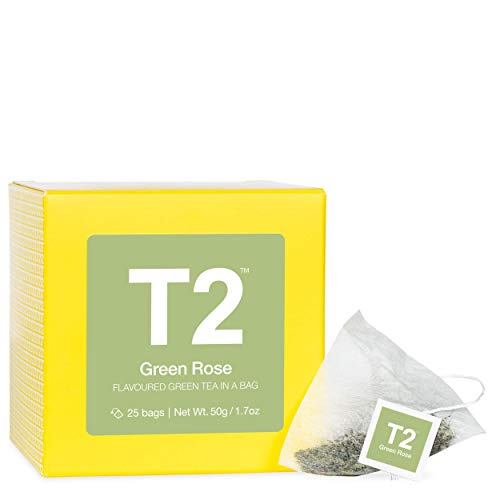 9330462162789 - T2 TEA - GREEN ROSE, FLAVORED GREEN TEA, GREEN TEABAGS, 25 COUNT