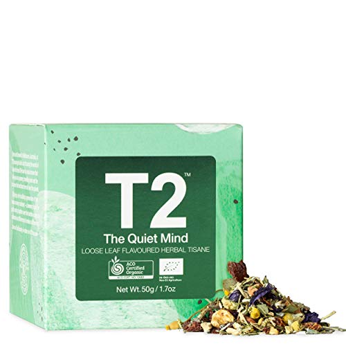 9330462171828 - T2 - THE QUIET MIND, LOOSE LEAF FLAVORED HERBAL TISANE, WELLNESS TEA WITH ASHWAGANDHA FEATURE CUBE, 50G, 1.7OZ