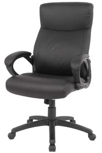 9339402178088 - OFFICE CHAIR, ERGONOMIC EXECUTIVE COMPUTER CHAIR HIGH BACK PU LEATHER SWIVEL ROLLING HOME OFFICE DESK CHAIR WITH LUMBAR SUPPORT AND PADDED ARMRESTS