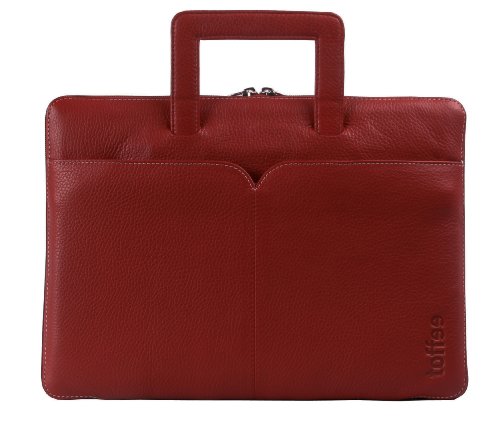 9341311000947 - TOFFEE LEATHER BRIEF FOR MACBOOK AIR 11.6 INCH OR SOME SIMILAR SIZED ULTRA-NOTEBOOK-TABLETS (RED)