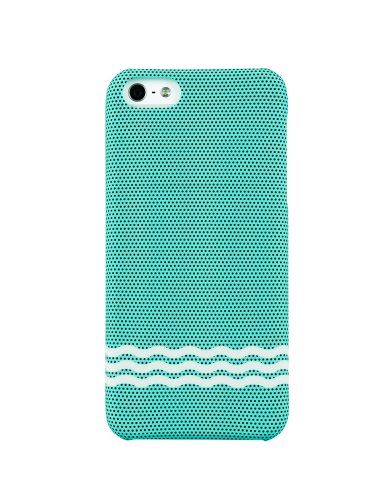 9341311002217 - TOFFEE POP WAVE SHELL FOR IPHONE 5/5S (GREEN / CREAM)