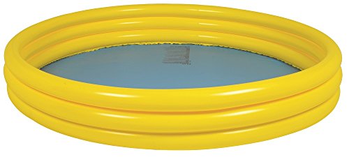 0093422127844 - 48 YELLOW AND BLUE ROUND INFLATABLE CHILDREN'S SWIMMING POOL