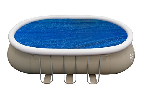 0093422132084 - 16.5' BLUE OVAL SHAPED FLOATING SOLAR COVER FOR STEEL FRAME SWIMMING POOL