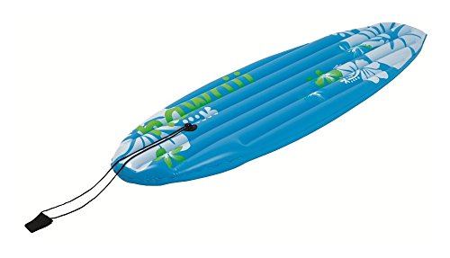 0093422702539 - 59 BLUE TROPICAL SURFBOARD-INSPIRED INFLATABLE SWIMMING POOL FLOAT