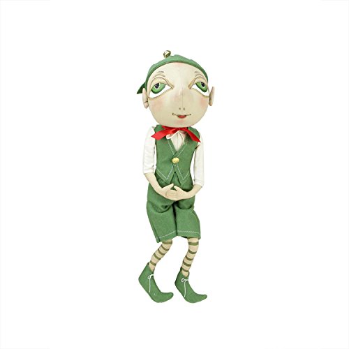 0093422850735 - 21 GATHERED TRADITIONS BARTHOLOMEW THE ELF DECORATIVE CHRISTMAS FIGURE WITH DANGLING LEGS