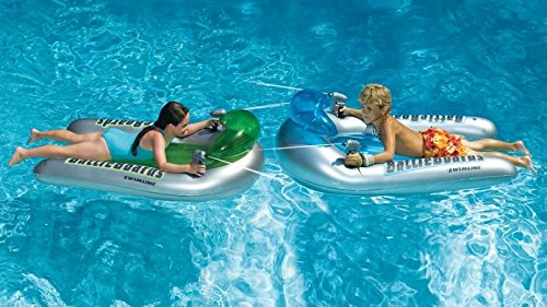 0093422908955 - 2-PIECE WATER SPORT INFLATABLE BATTLE BOARD SWIMMING POOL SQUIRT SET 53