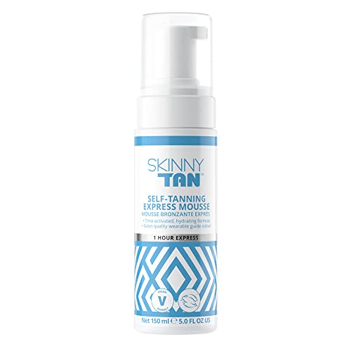 9346752004639 - SKINNY TAN SELF-TANNING EXPRESS MOUSSE - LIGHTWEIGHT, FAST DRYING AND LONG LASTING FORMULA - ACHIEVE YOUR DESIRED SHADE OF BRONZE - DELICIOUS COCONUT AND VANILLA SCENT - 1 HOUR EXPRESS - 5 OZ