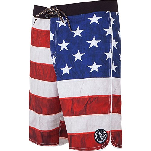 9348282605805 - RIP CURL MEN'S OLD GLORY BOARDSHORT, RED, 32