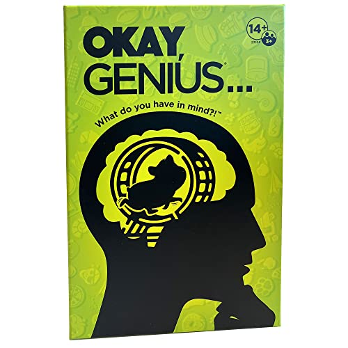 0093514231084 - OKAY, GENIUS… - PARTY GAME FAMILY FRIENDLY SHARE YOUR OPINIONS ON RIDICULOUS TOPICS - WHAT DO YOU HAVE IN MIND?! - 3 OR MORE PLAYERS - FOR AGES 14+