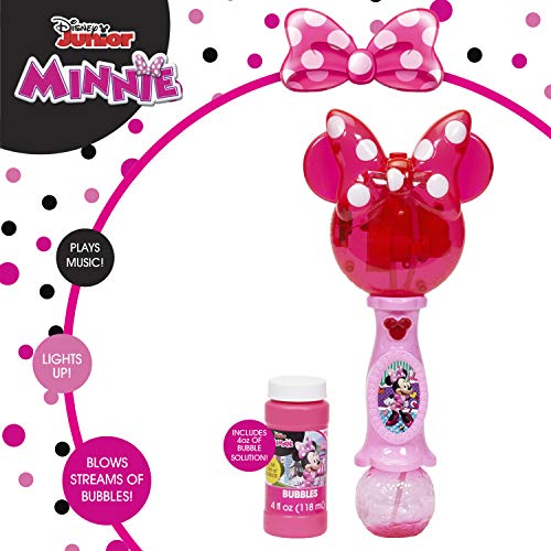 0093539205121 - LITTLE KIDS DISNEY MINNIE MOUSE LIGHT AND SOUND MUSICAL BUBBLE WAND, INCLUDES BUBBLE SOLUTION, PLASTIC, MULTI