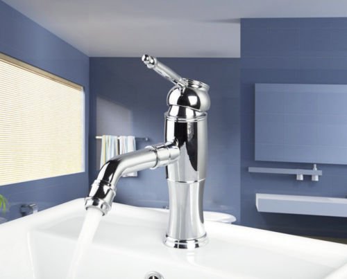 9368432600580 - BATHROOM BRASS SINK CHROME DECK MOUNTED FAUCET SINGLE HANDLE MIXER TAP YY9906