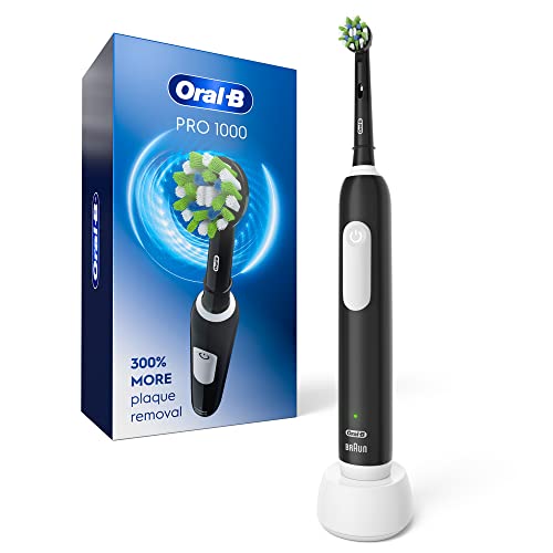 9371826375117 - ORAL-B 1000 CROSSACTION ELECTRIC TOOTHBRUSH, BLACK, POWERED BY BRAUN