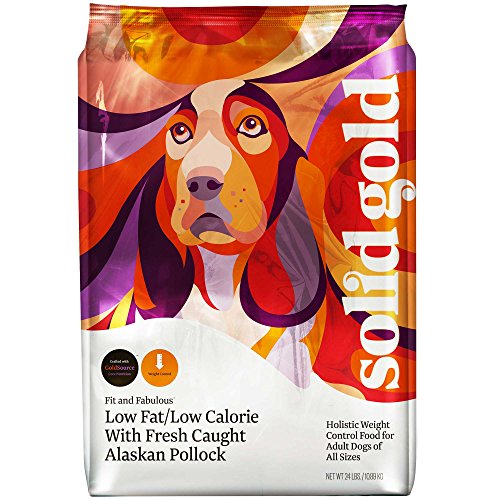 0093766112247 - SOLID GOLD FIT AND FABULOUS HOLISTIC DRY DOG FOOD, ALASKAN POLLOCK, WEIGHT CONTROL RECIPE, LESS ACTIVE ADULT DOGS, ALL SIZES, 24LB BAG