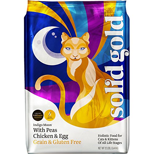 0093766210127 - SOLID GOLD INDIGO MOON CHICKEN HOLISTIC DRY CAT FOOD, CHICKEN & EGG, GRAIN & GLUTEN FREE, CATS & KITTENS OF ALL LIFE STAGES, ALL SIZES, 12LB BAG