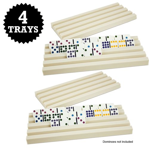 0938394314338 - SET OF FOUR PLASTIC DOMINO TRAYS BY BRYBELLY