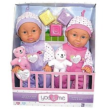 0093905111537 - YOU & ME 14 INCH CHAT & CUDDLE TWINS DOLLS