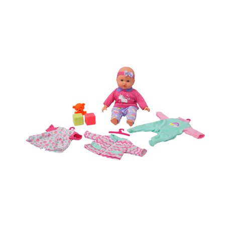 0093905172309 - DREAM COLLECTION 14” MY LIL WARDROBE BABY DOLL SET