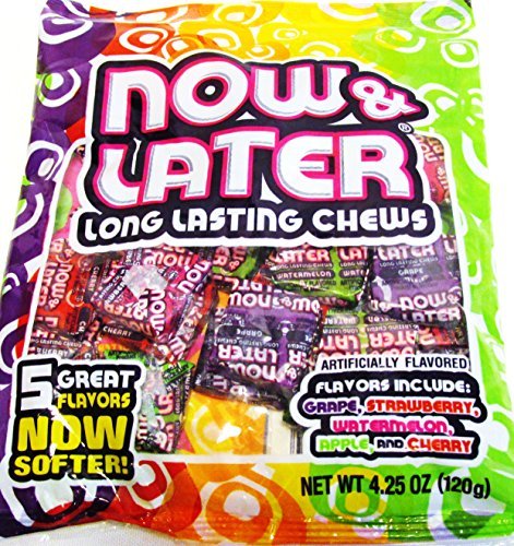 0093922510924 - NOW & LATER LONG LASTING CHEWS 5 GREAT FLAVORS NOW SOFTER, 4.25 OZ. (120G) (2 PACK)