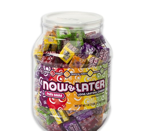 0093922554812 - NOW & LATER CHEWS MINI BAR, ASSORTED, 60.7 OZ