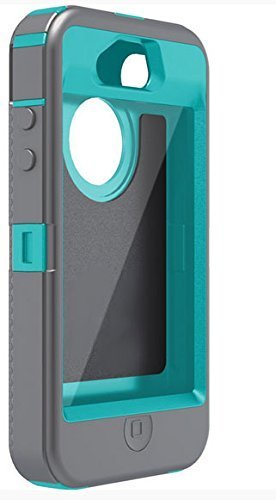 9400444595918 - A1 TUFFBOX PROTECTOR - GENERIC FOR OTTERBOX DEFENDER IPHONE 4 4S - MULITPLE COLORS GRAY/TEAL (BEAST)