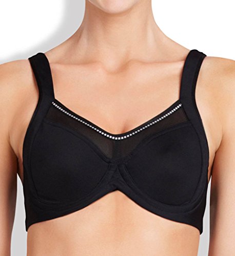9419842452853 - BENDON MAX OUT TECHNICAL SUPPORT SPORTS BRA (73-408) 38DD/BLACK/SILVER