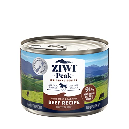 9421016596669 - ZIWI PEAK CANNED WET DOG FOOD – ALL NATURAL, HIGH PROTEIN, GRAIN FREE, LIMITED INGREDIENT, WITH SUPERFOODS (BEEF, CASE OF 12, 6OZ CANS)