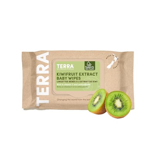 9421905946186 - TERRA BAMBOO BABY WIPES: KIWIFRUIT EXTRACT, 99% PURE NEW ZEALAND WATER, 100% BIODEGRADABLE BAMBOO FIBER, 0% PLASTIC, UNSCENTED BABY WIPES FOR SENSITIVE SKIN, 1 PACK OF 70 WIPES