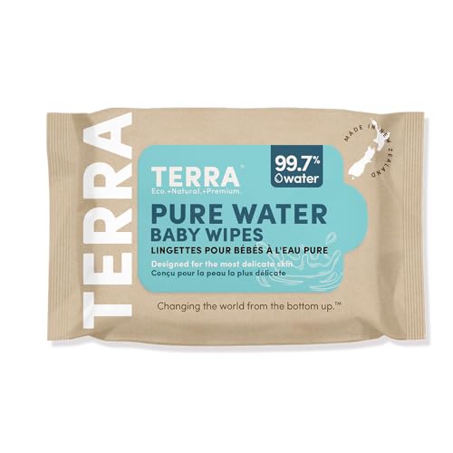 9421905946193 - TERRA BAMBOO BABY WIPES: PURE WATER WIPES, 99.7% PURE NEW ZEALAND WATER, 100% BIODEGRADABLE BAMBOO FIBER, 0% PLASTIC, UNSCENTED BABY WIPES FOR SENSITIVE SKIN, 1 PACK OF 24 WIPES