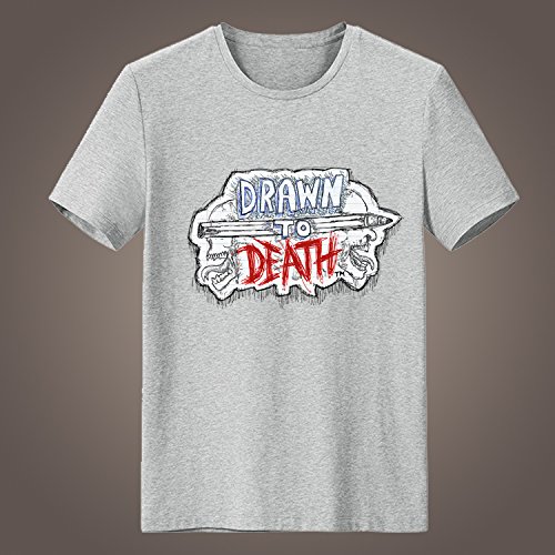 9428030586164 - GENERIC DRAWN TO DEATH SHOOTING GAME SHORT SLEEVE HIGH QUALITY O-NECK T SHIRT FOR MEN (GREY, XS)