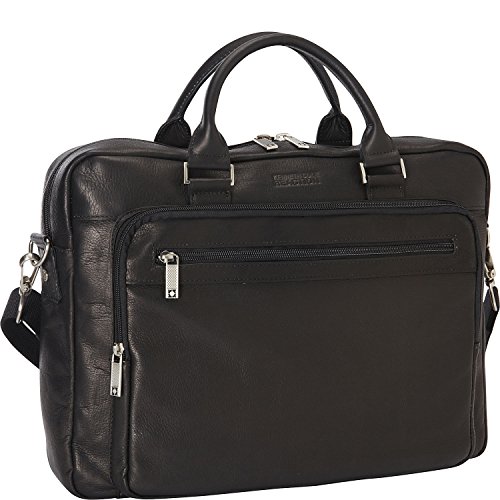 0094393026730 - KENNETH COLE REACTION PORT OF HISTORY LAPTOP CASE COLOMBIAN LEATHER-BLACK